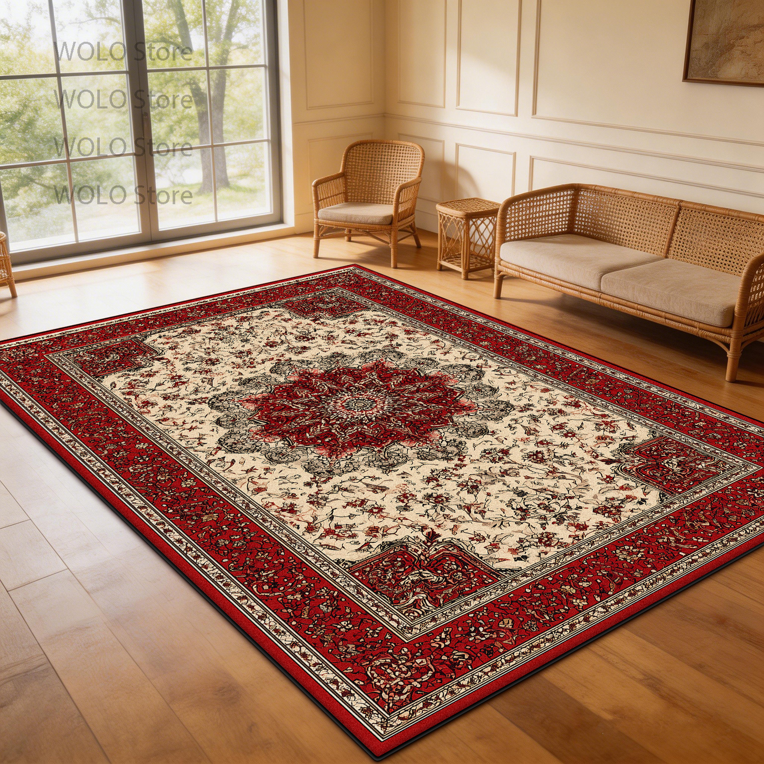 Home Bathroom Cleaning Machine - Persian-Style Floor Mat Classical Living Room