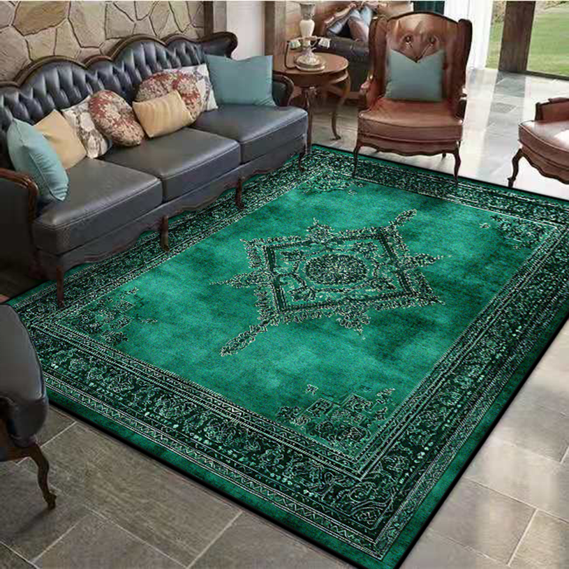 Home Bathroom Cleaning Machine - Green Persia Carpet Living Room Decoration