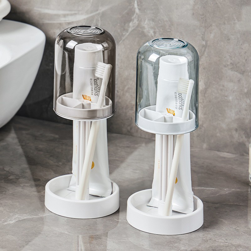 Home Goods Bathroom Storage - Household Bathroom 3-in-1 Toothbrush Holder Toothpaste