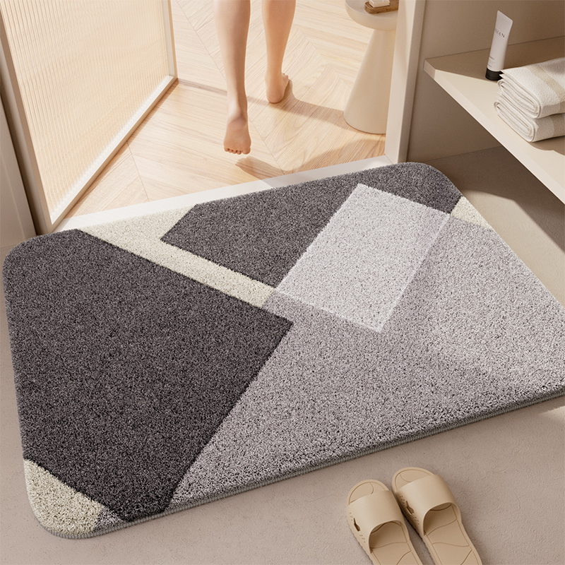 Home Bathroom Carpet - VIKAMA Japanese Faux Cashmere Bathroom Water-Absorbent
