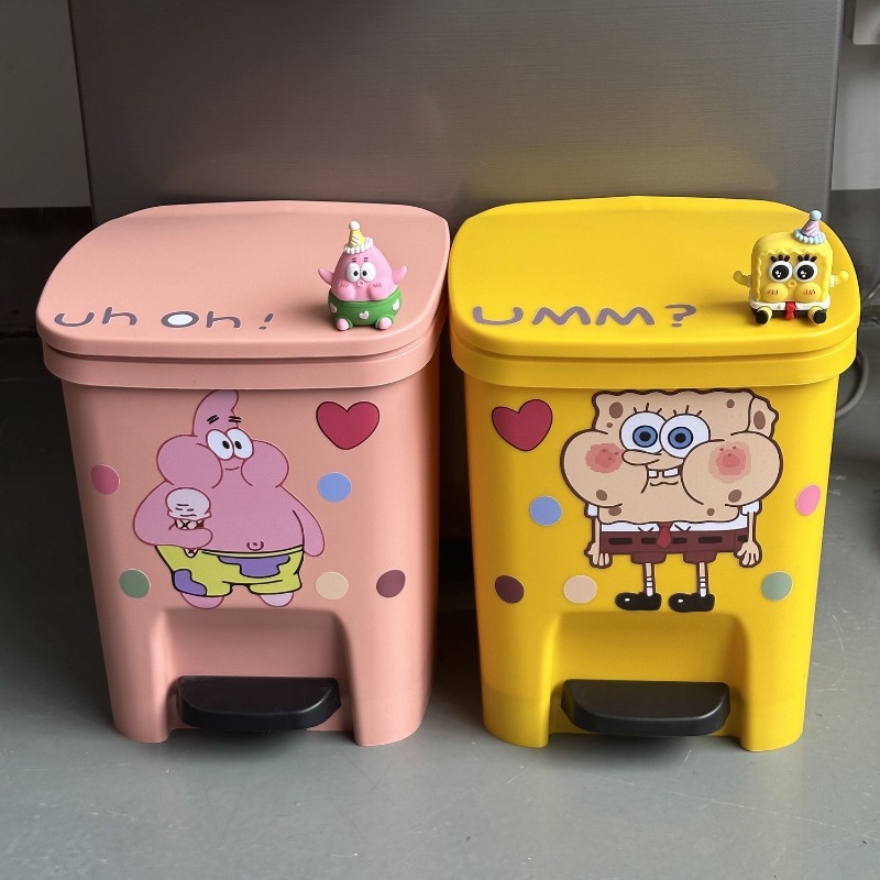 Home Goods Bathroom Accessories - Cute Patrick Star Pedal Trash Can