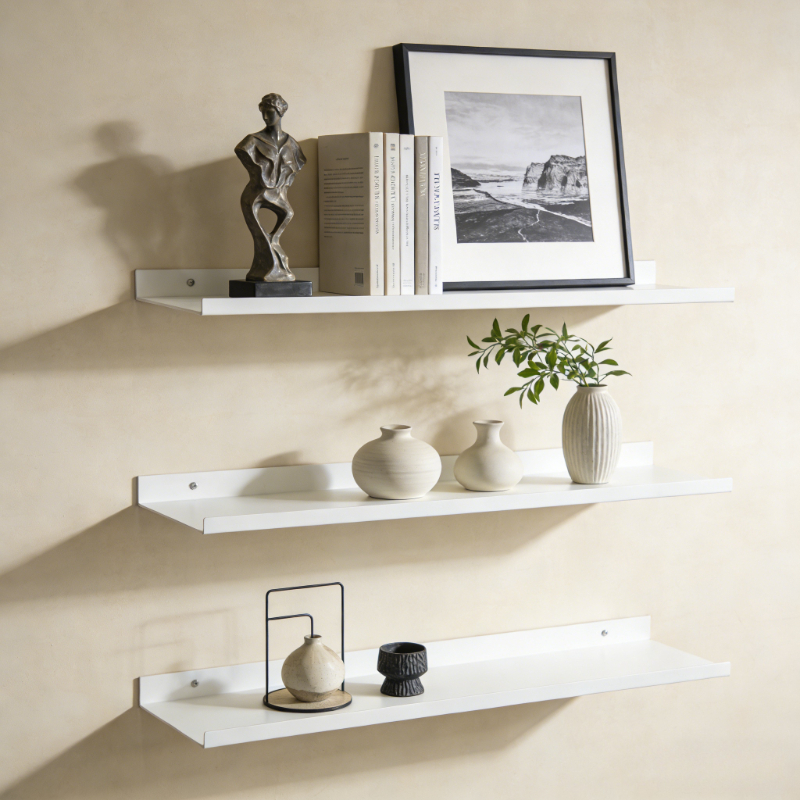 Home Goods Bathroom Storage - Metal Floating Shelves Wall Mounted Storage