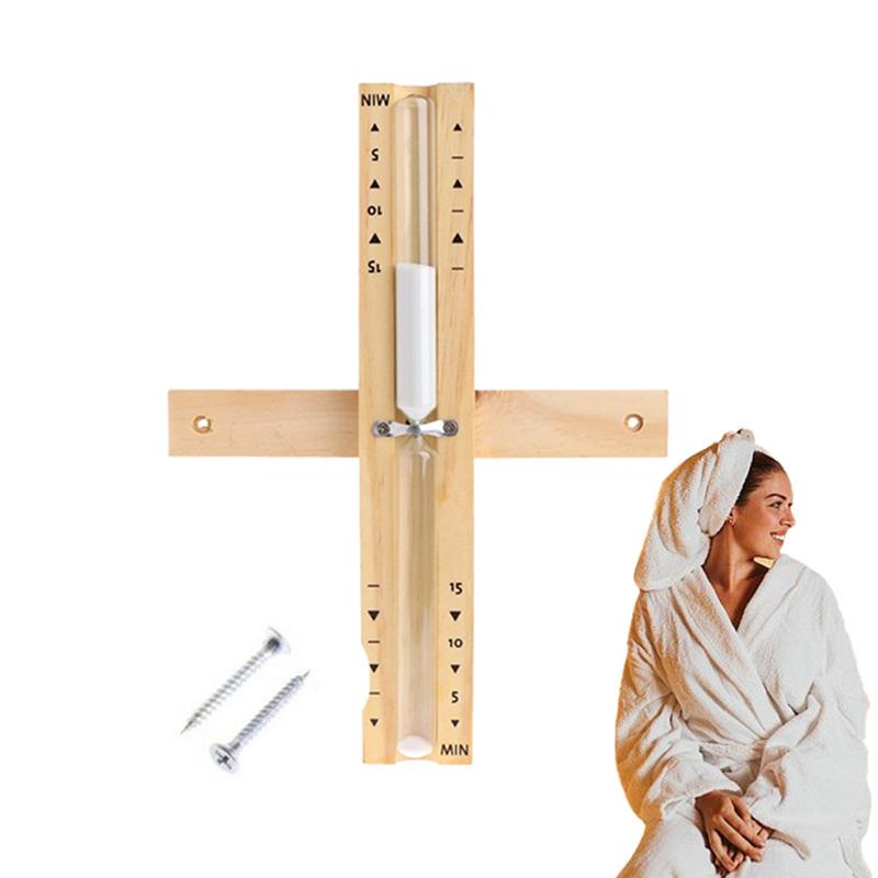 Home Bathroom Sauna - Wood Wall-mounted 15 Minutes Sauna Hourglass