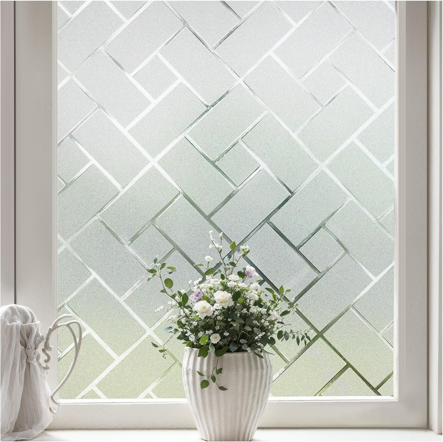 Home For Bathroom - Frosted Window Privacy Film Static Cling