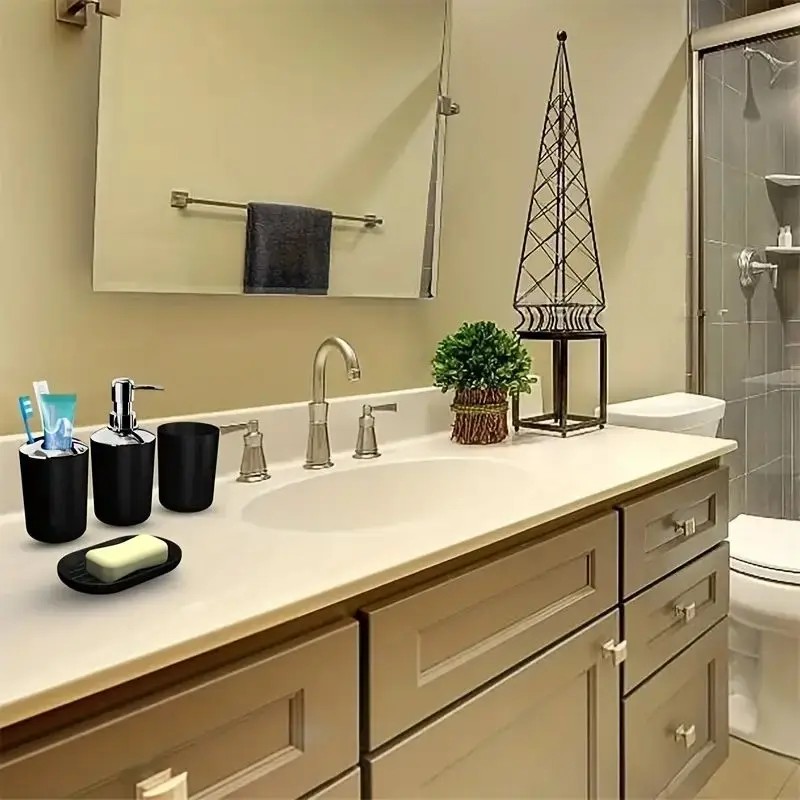 4pcs Bathroom Set, Plastic Gif - Zara Home Bathroom Set review and price