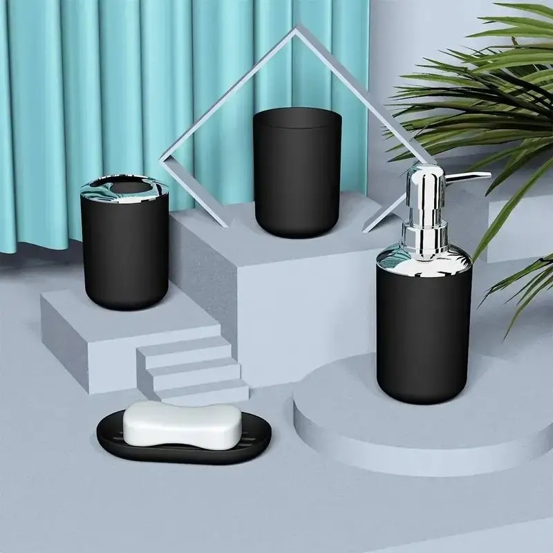 4pcs Bathroom Set, Plastic Gif - Zara Home Bathroom Set review and price