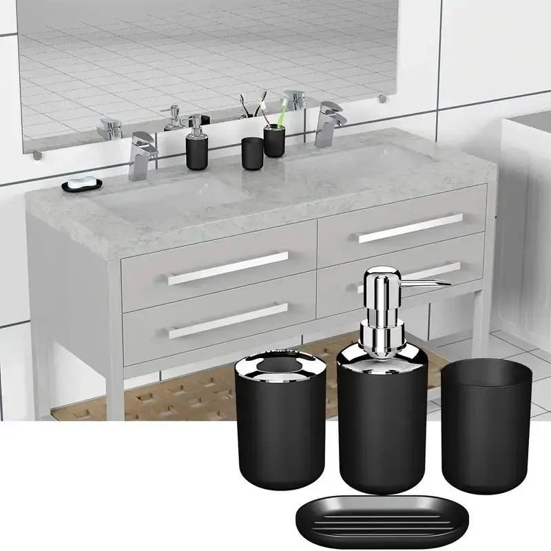 4pcs Bathroom Set, Plastic Gif - Zara Home Bathroom Set review and price