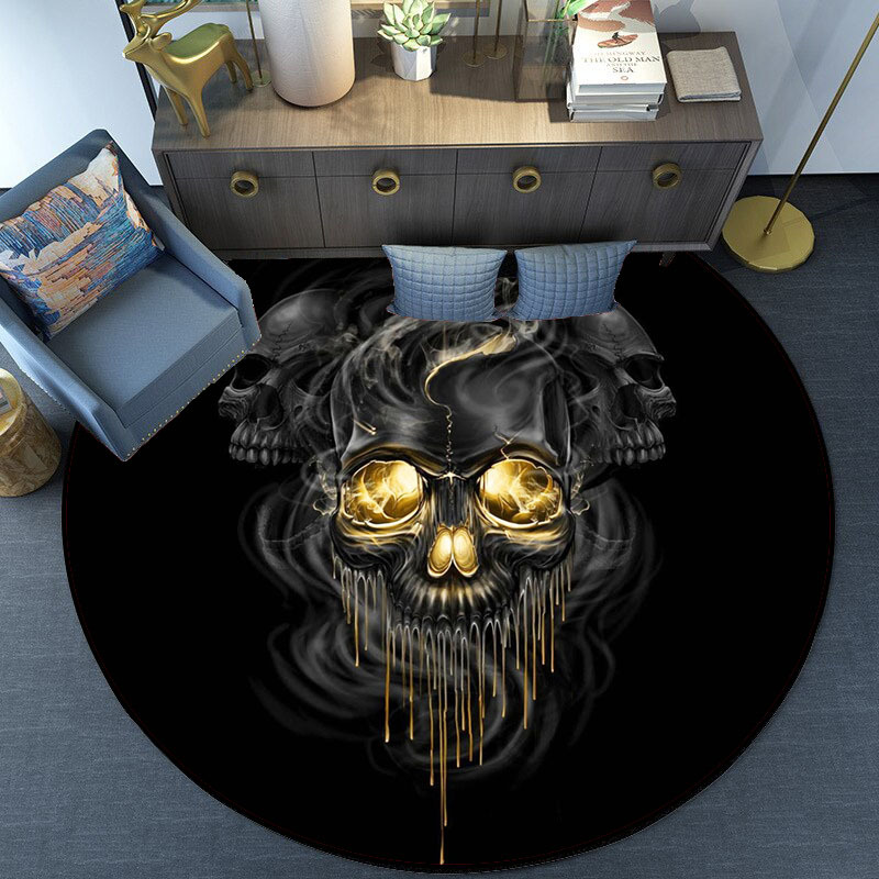 VIKAMA Gothic Skull Round Floo - Home Made Bathroom Vanity review and price