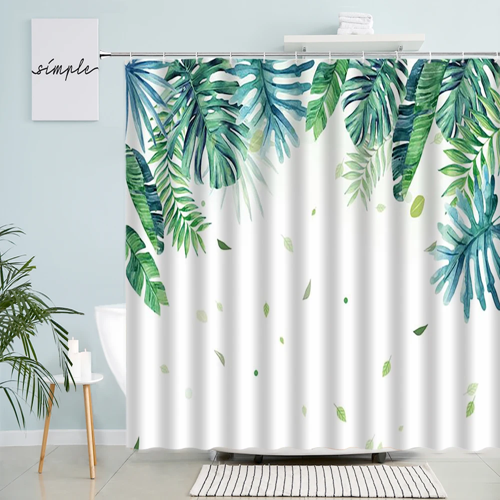 Tropical Green Plant Palm Leaf - Shower Curtain Liner review and price