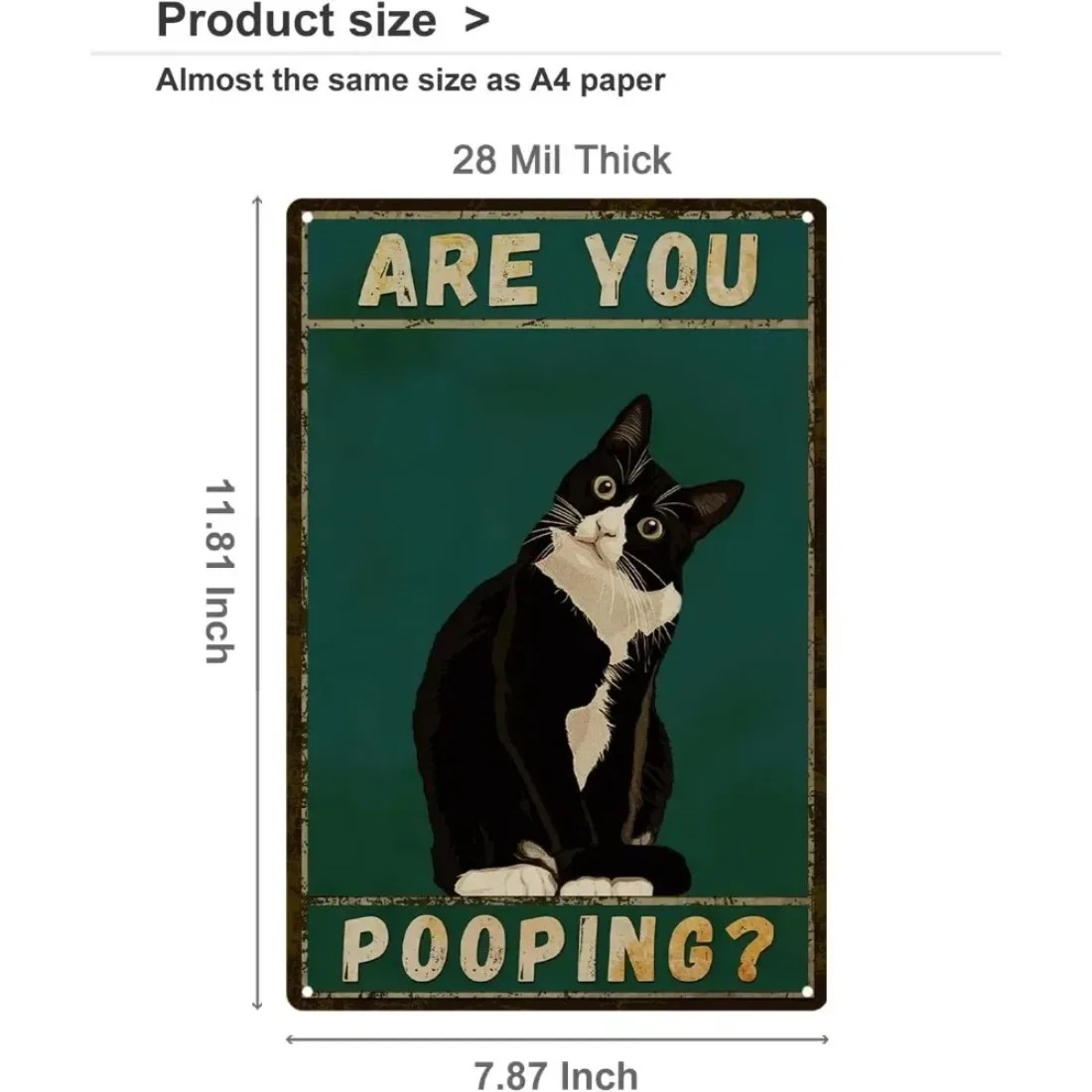 Funny Tuxedo Cat Quote Metal T - Home Bathroom Quotes review and price