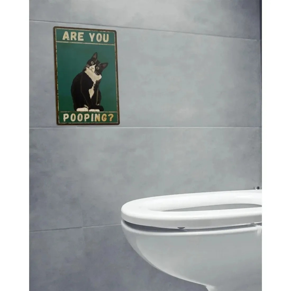 Funny Tuxedo Cat Quote Metal T - Home Bathroom Quotes review and price