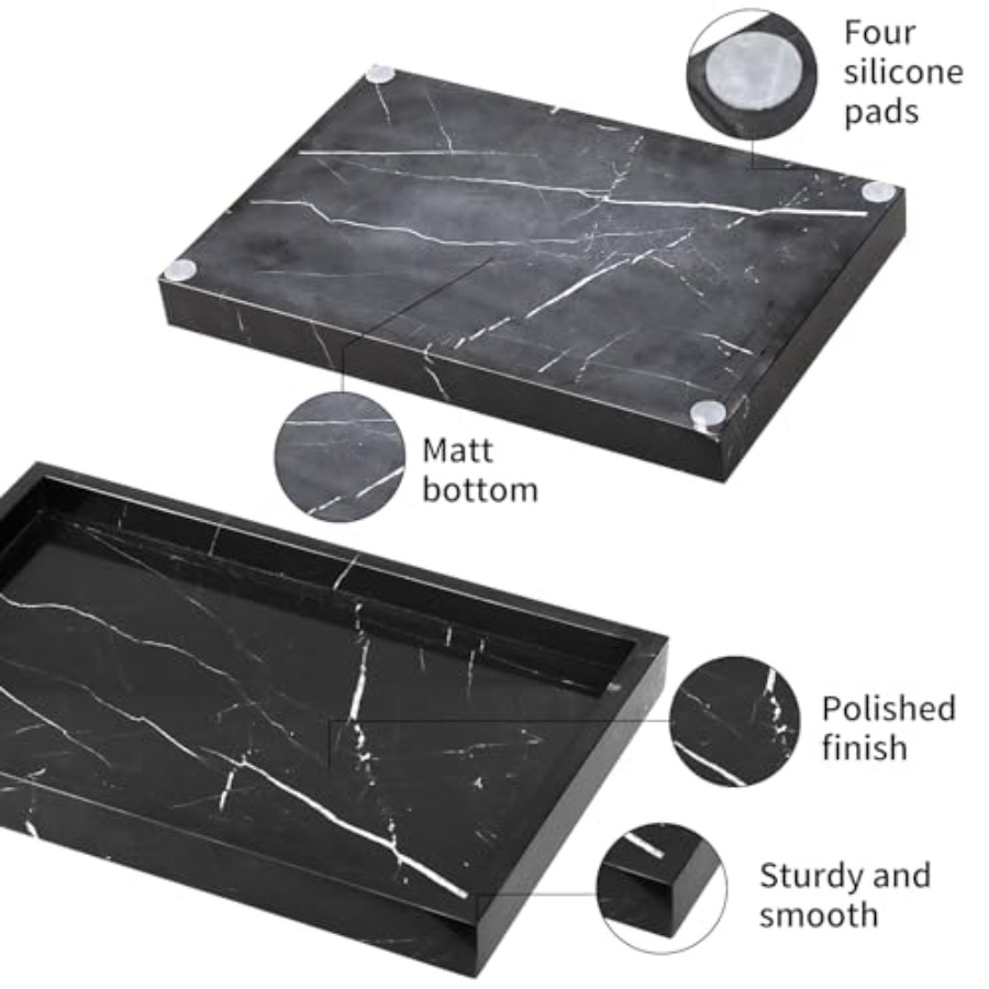 Marble Bathroom Vanity Tray, N - Home For Bathroom review and price