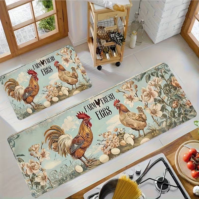 Farm Rooster And Flower Kitche - Home Goods Bathroom Sets review and price