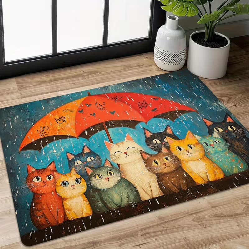 1pc Cat-Themed Floor Mat for E - Zara Home Bathroom Rug review and price