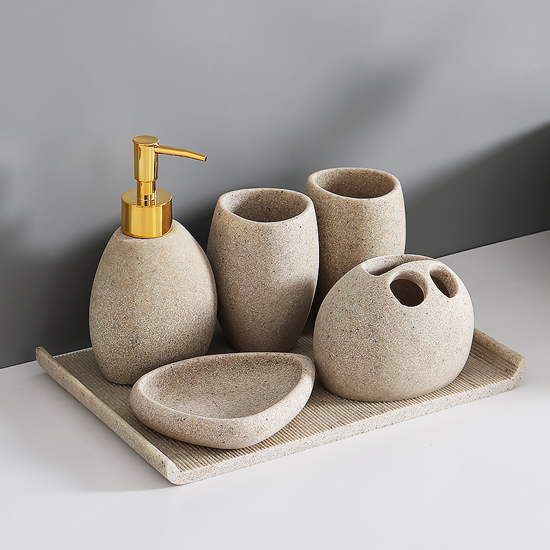 Nordic Resin Sand Lotion Bottl - Zara Home Bathroom Set review and price
