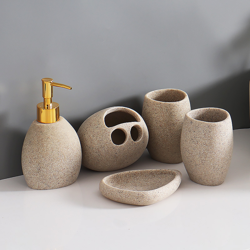 Nordic Resin Sand Lotion Bottl - Zara Home Bathroom Set review and price