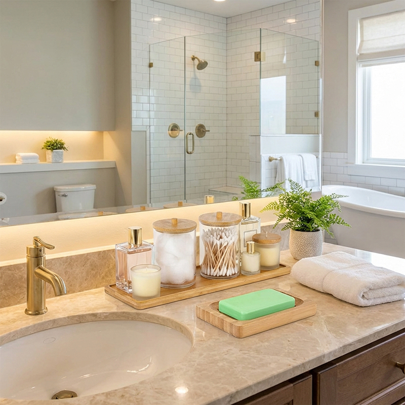 Bamboo Bathroom Accessories Se - Zara Home Bathroom Set review and price