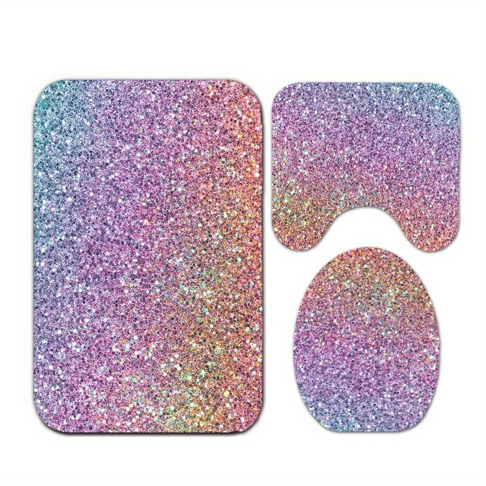 Luxury Glitter Bath Mat Set fo - Home Made Bathroom Vanity review and price