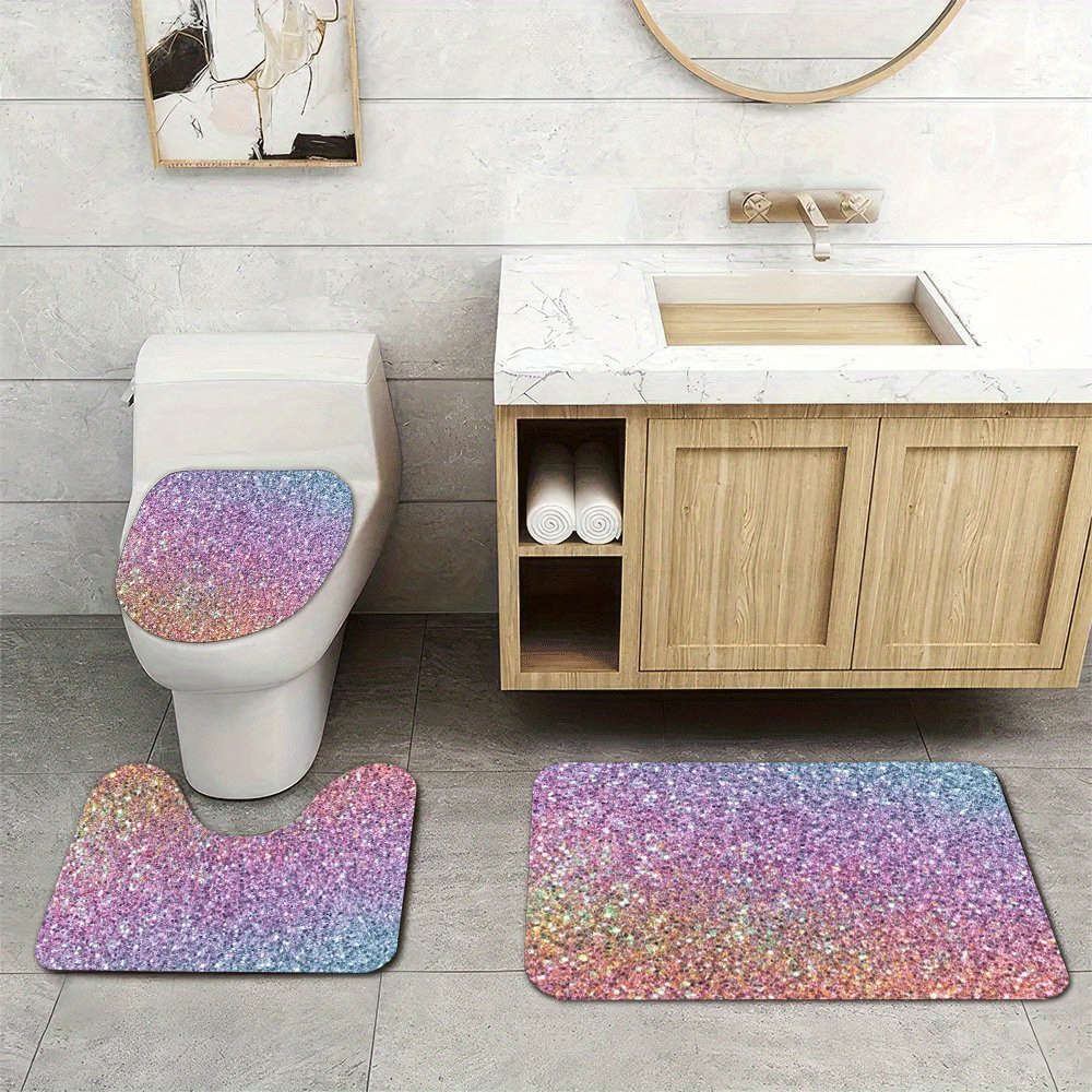 Luxury Glitter Bath Mat Set fo - Home Made Bathroom Vanity review and price