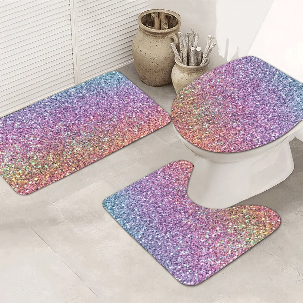 Luxury Glitter Bath Mat Set fo - Home Made Bathroom Vanity review and price