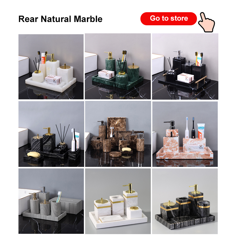 White Onyx Natural Marble Set  - Zara Home Bathroom Set review and price