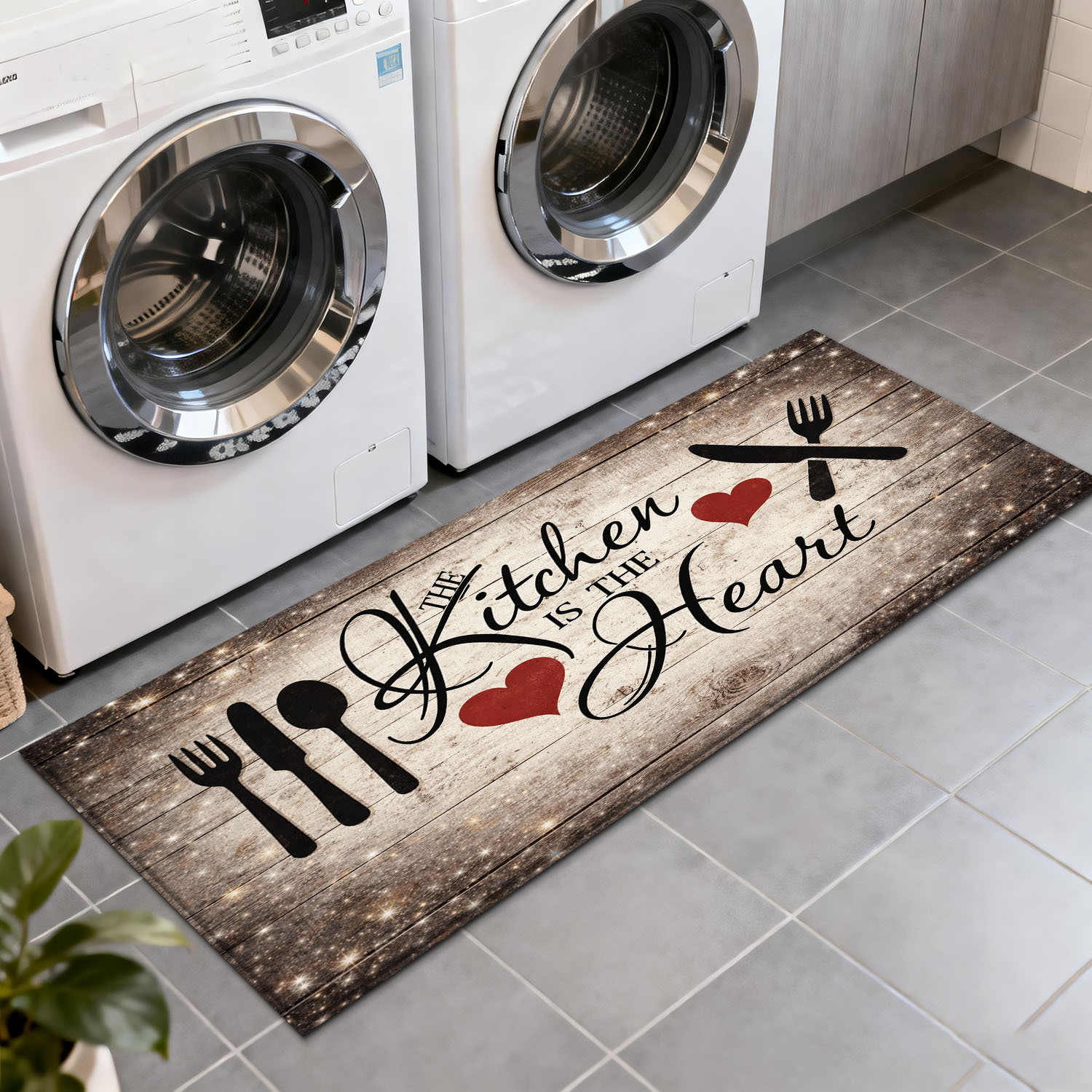 VIKAMA Knife and Fork Heart Ki - Home Bathroom Carpet review and price