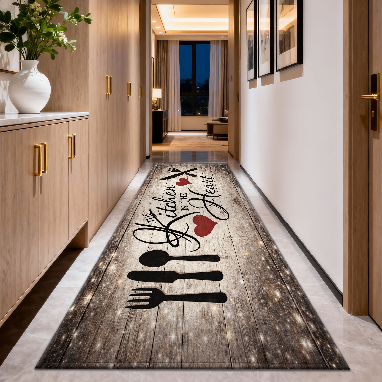 VIKAMA Knife and Fork Heart Ki - Home Bathroom Carpet review and price