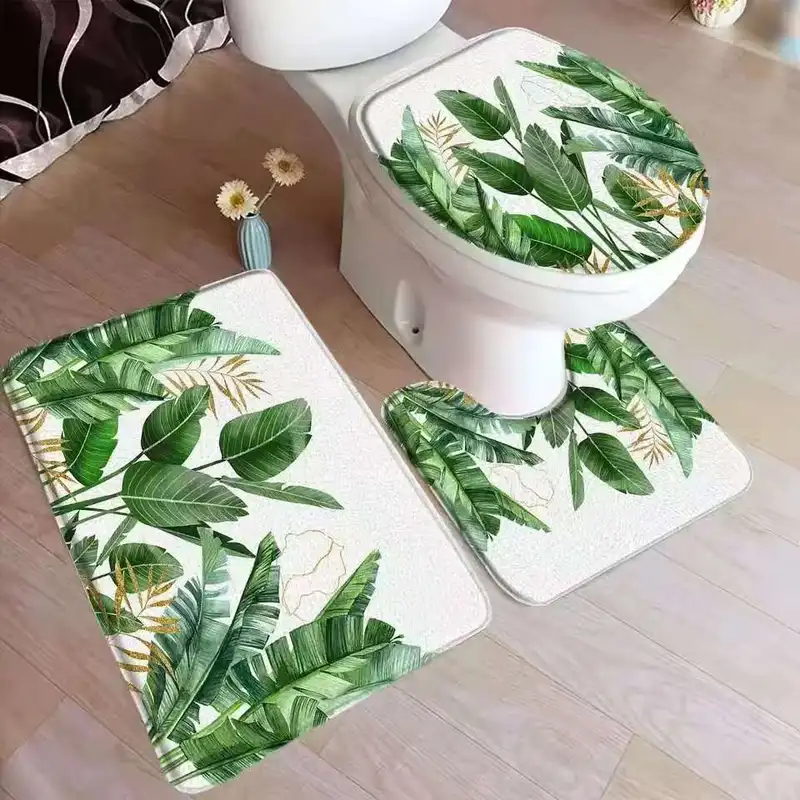 VIKAMA Tropical Leaf Bath Mat  - Zara Home Bathroom Rug review and price