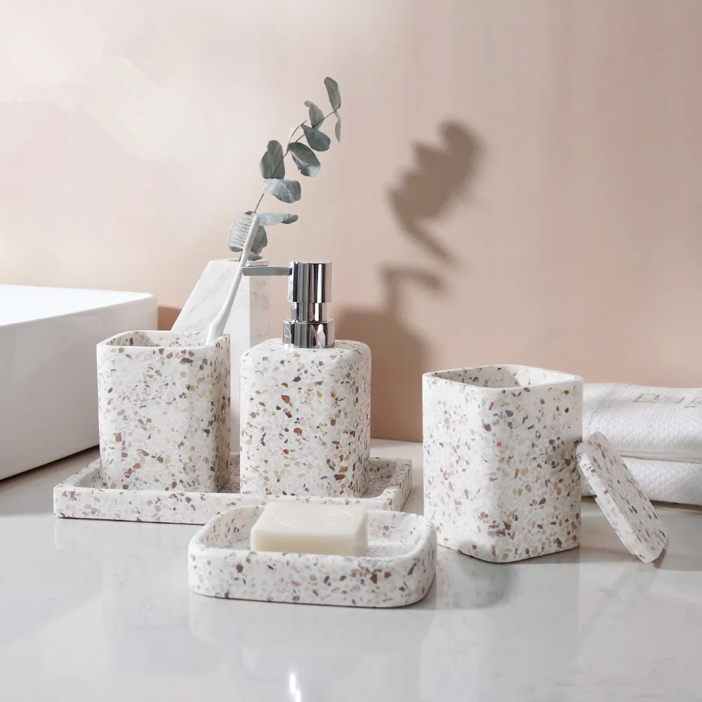 Natural Stone Soap Dispenser B - Zara Home Bathroom Set review and price
