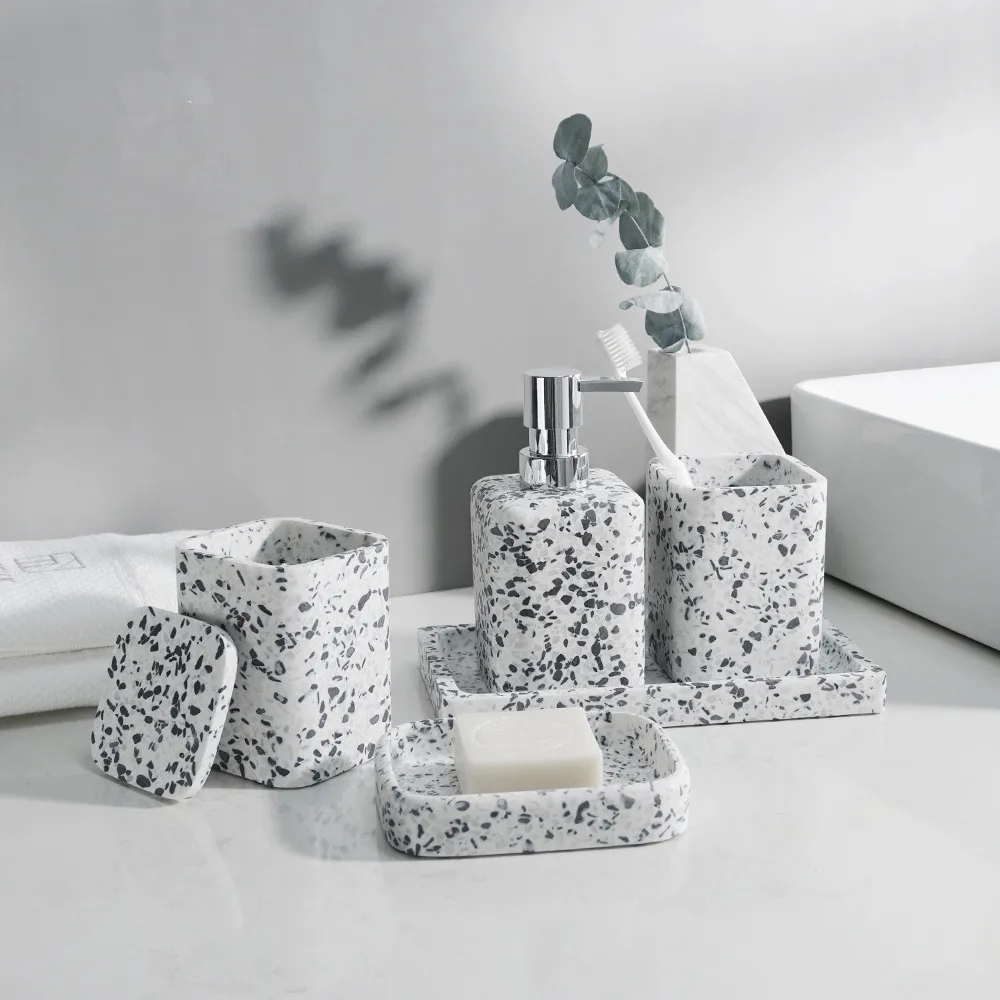 Natural Stone Soap Dispenser B - Zara Home Bathroom Set review and price