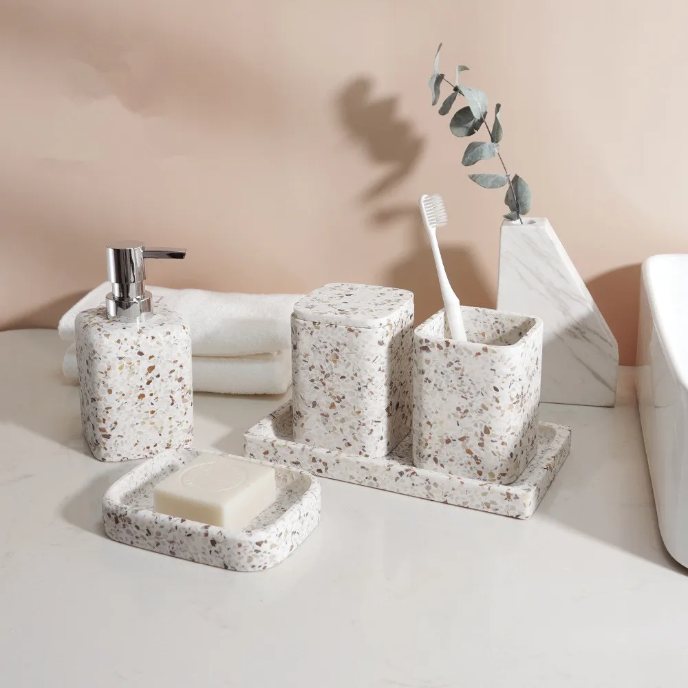 Natural Stone Soap Dispenser B - Zara Home Bathroom Set review and price