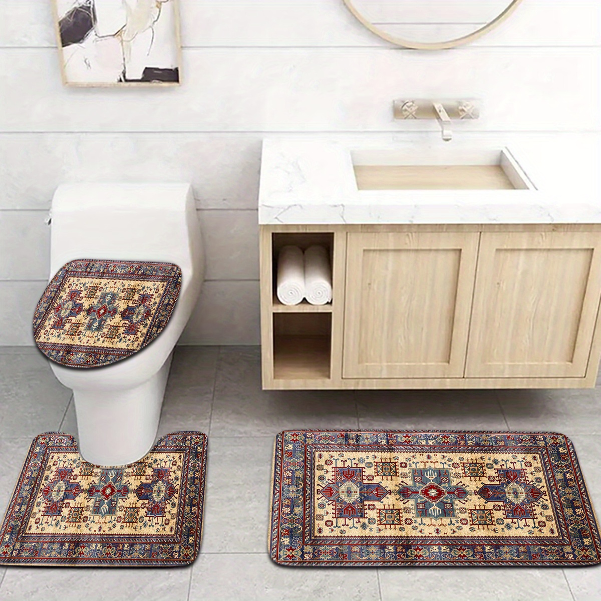 Bathroom Mat Set Toilet Mat Ba - Home Made Bathroom Vanity review and price