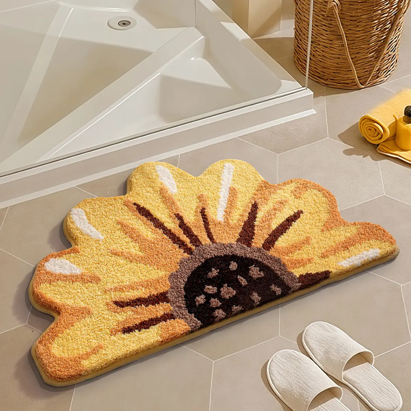 VIKAMA Tropical Green Leaf Bat - Zara Home Bathroom Rug review and price