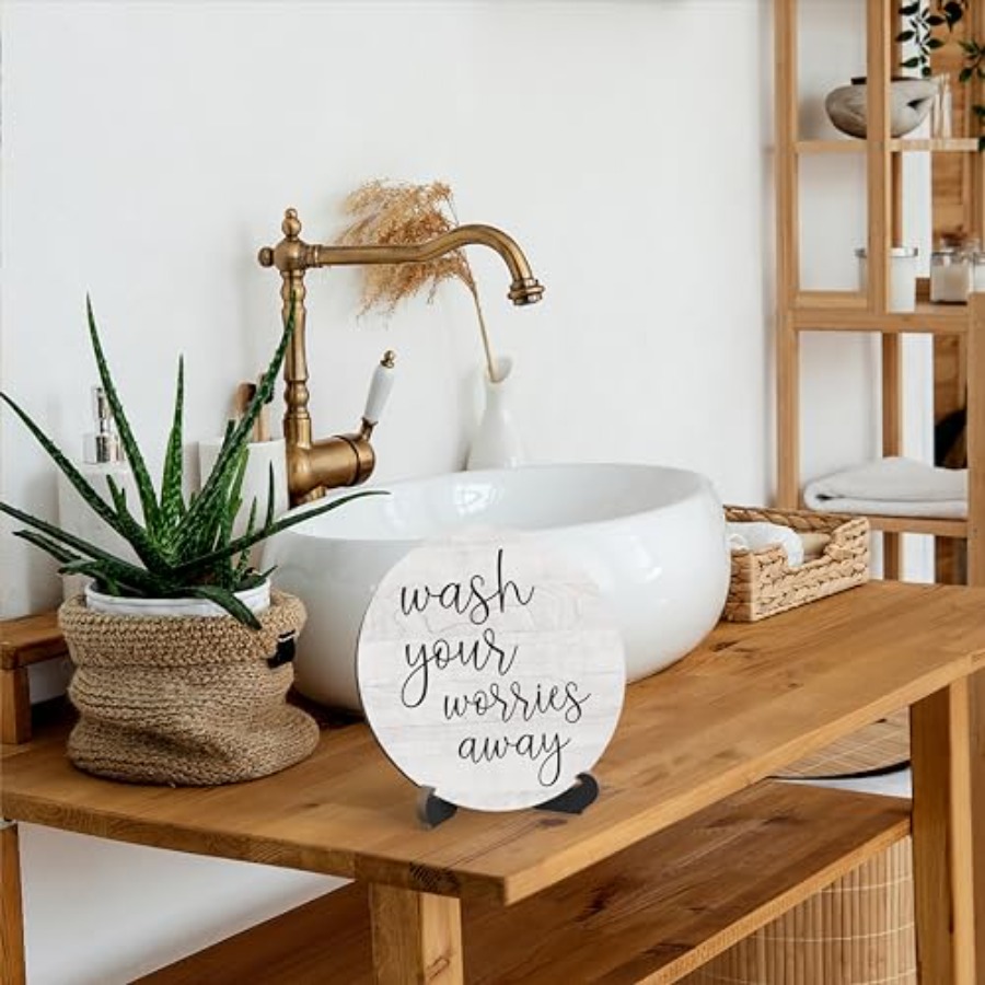 Rustic Funny Bathroom Quote, R - Home Bathroom Quotes review and price