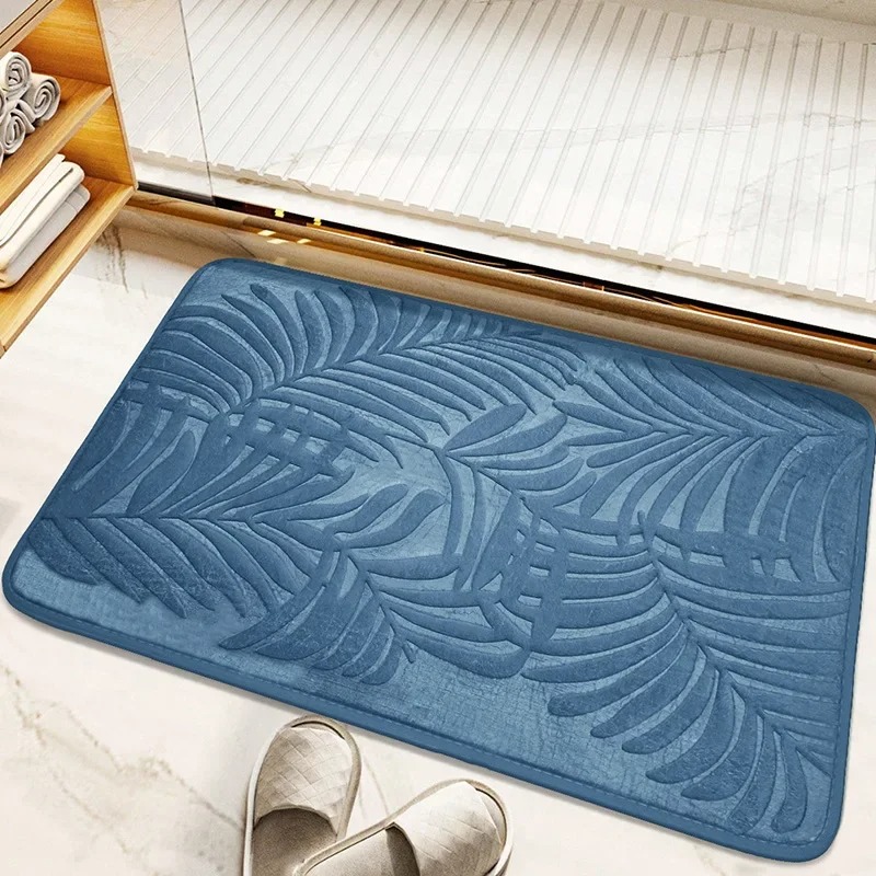 Embossed Palm Leaf Plant Print - Zara Home Bathroom Rug review and price