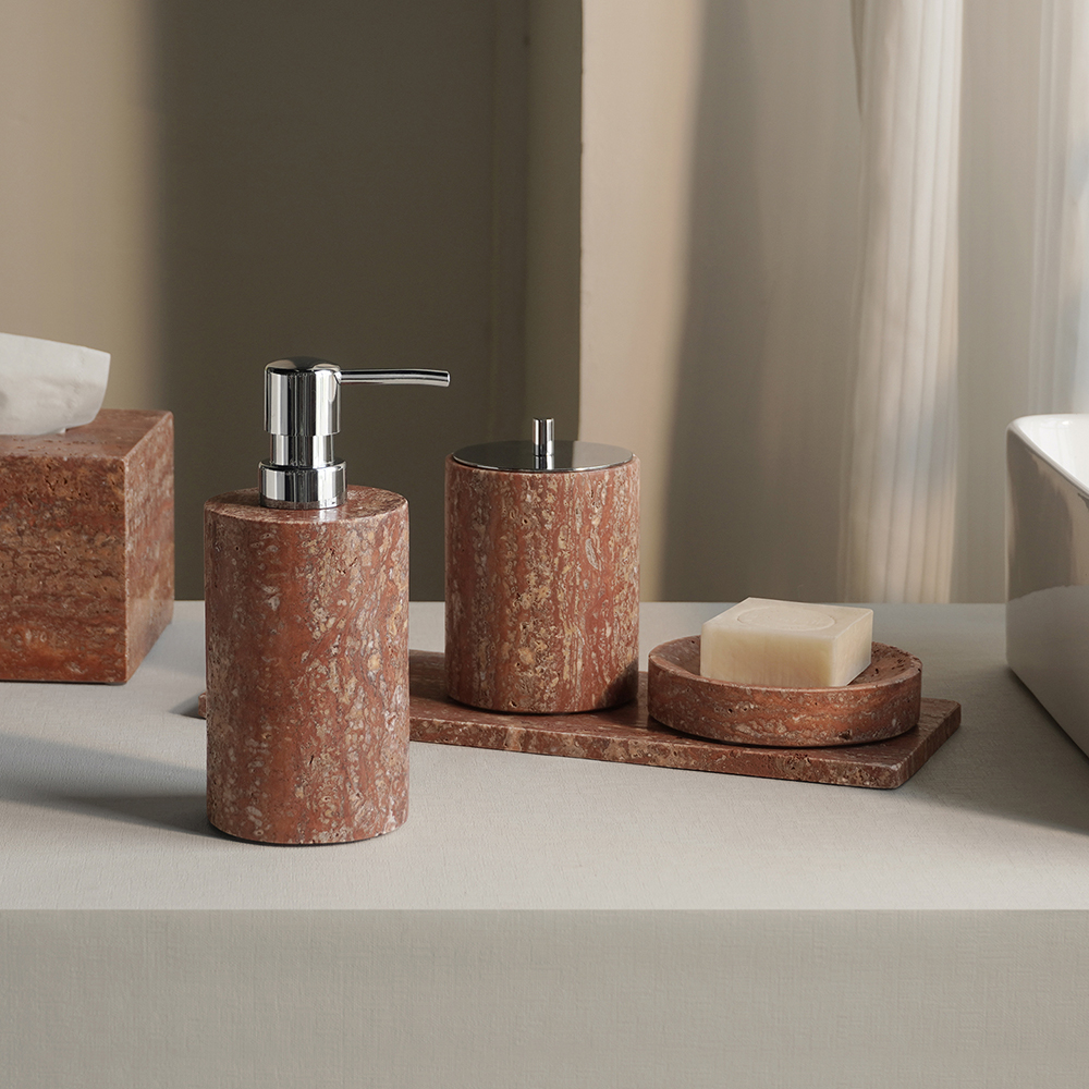 Red Travertine Bathroom Set Vi - Zara Home Bathroom Set review and price