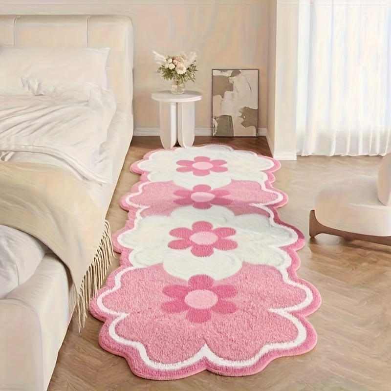 VIKAMA Cute Pink Flower Shaped - Zara Home Bathroom Rug review and price