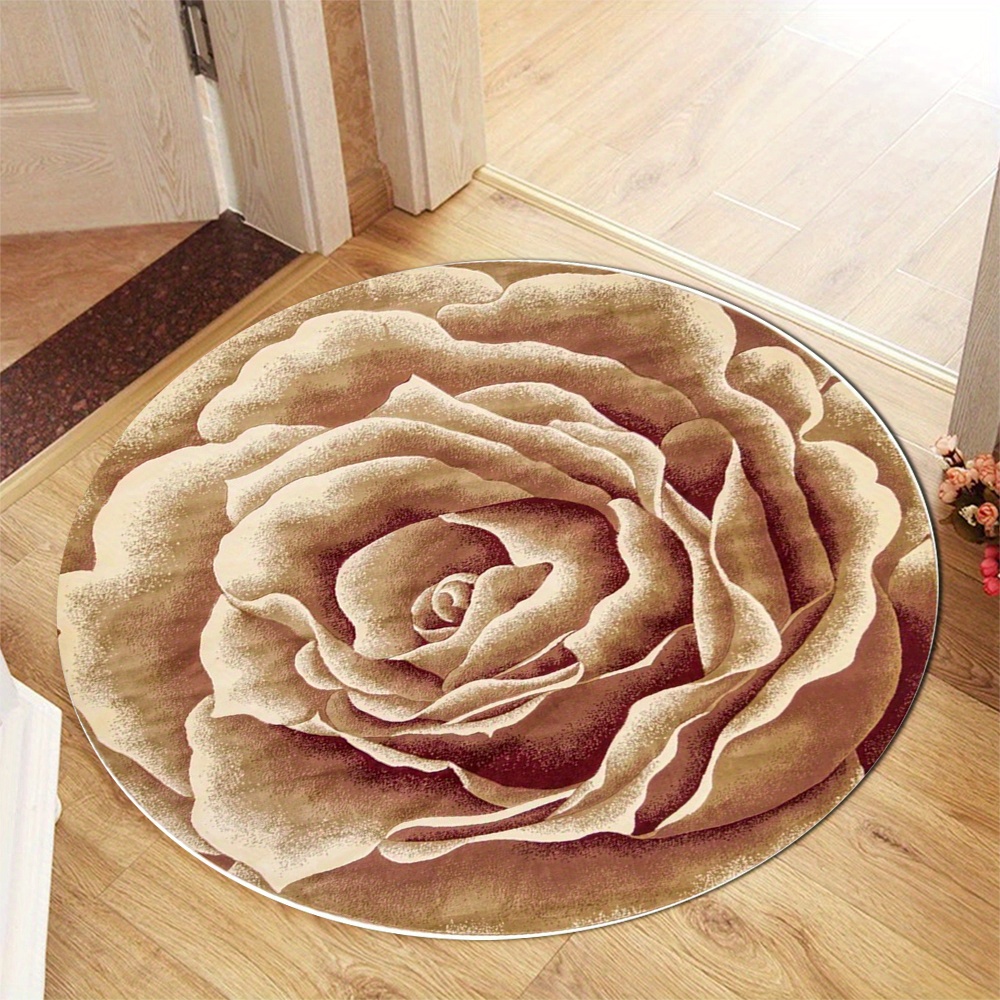 3D Rose Petal Round Rug Flanne - Home Made Bathroom Vanity review and price