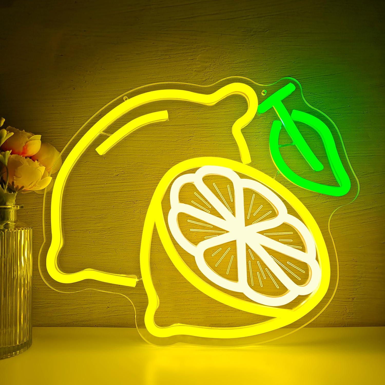 Lemon Neon Sign Dimmable LED L - Home For Bathroom review and price