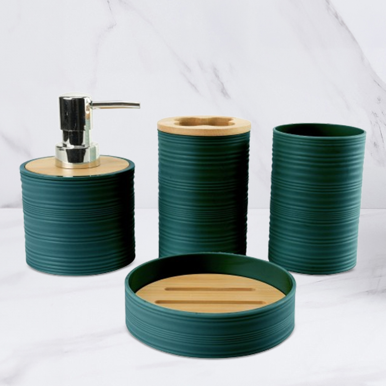 4pcs Bamboo Bathroom Supplies  - Zara Home Bathroom Set review and price
