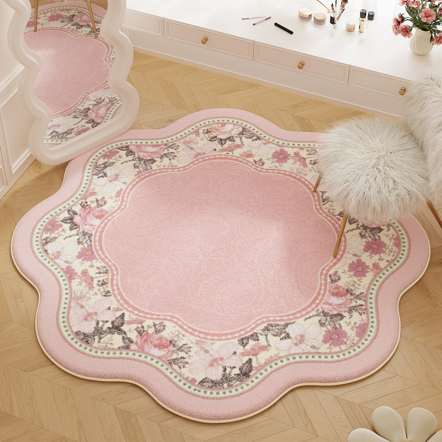 VIKAMA American Pink Floral Ru - Home Made Bathroom Vanity review and price