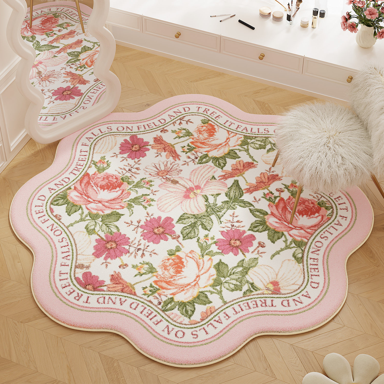 VIKAMA American Pink Floral Ru - Home Made Bathroom Vanity review and price