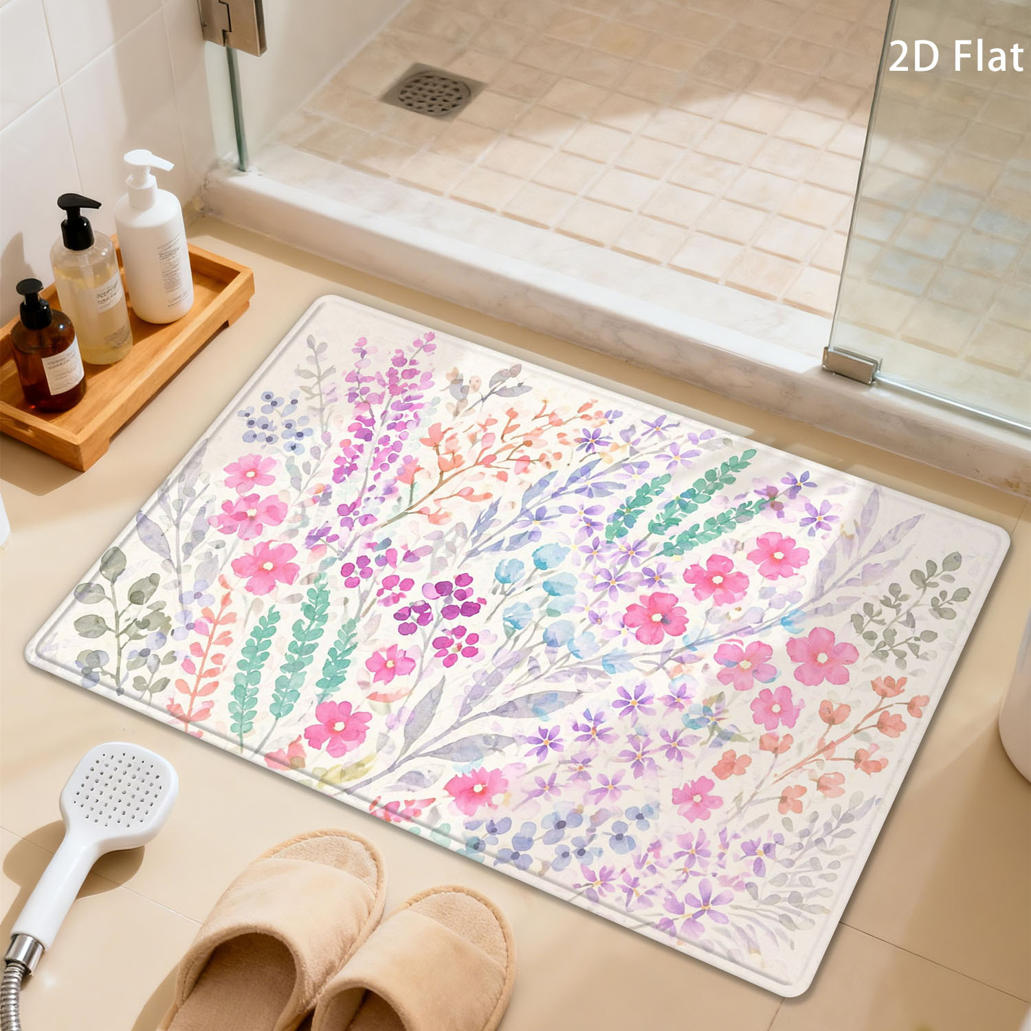 Adorable Floral Bath Mat Set f - Home Made Bathroom Vanity review and price