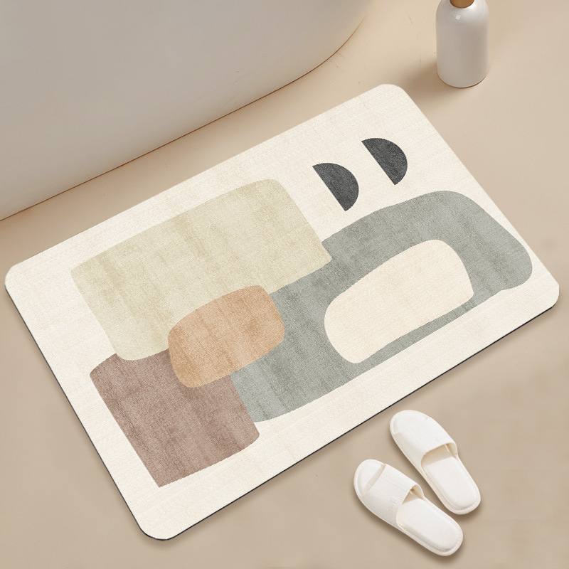 VIKAMA Minimalist Geometric St - Zara Home Bathroom Rug review and price