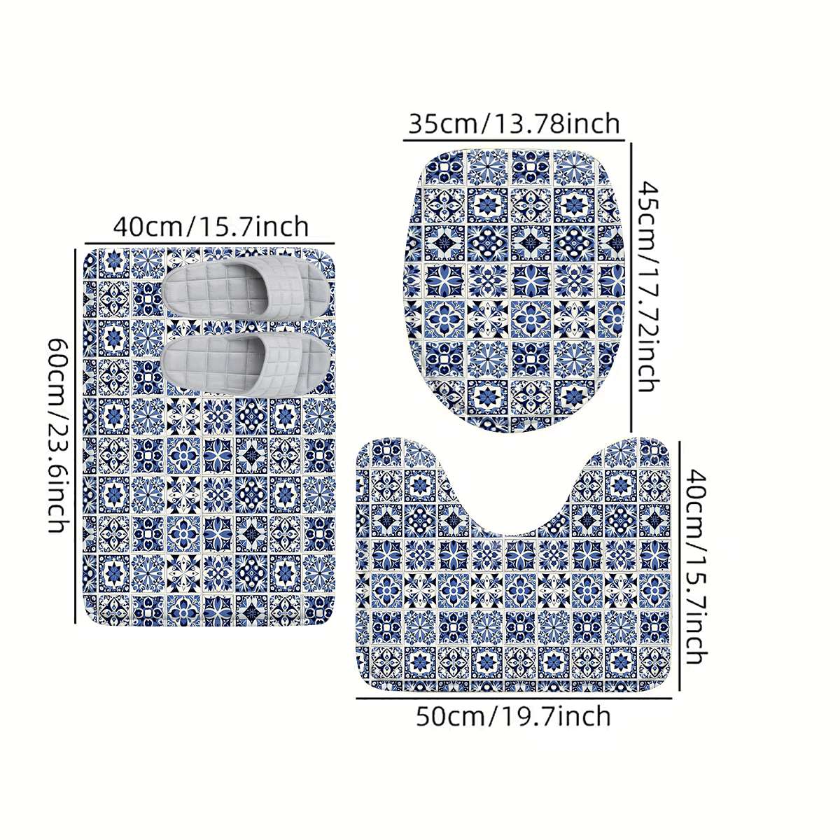 Decorative Blue White Geometri - Home Made Bathroom Vanity review and price