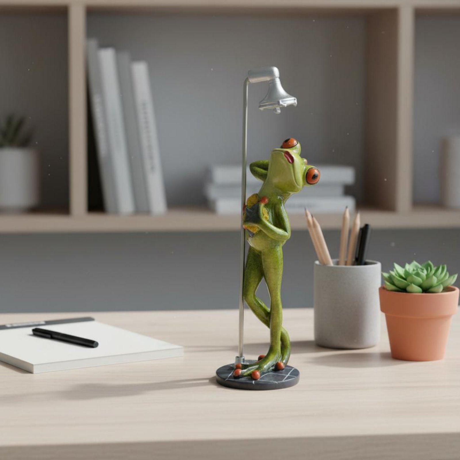 Showering Frog Figurine Great  - Home Bathroom Shower review and price