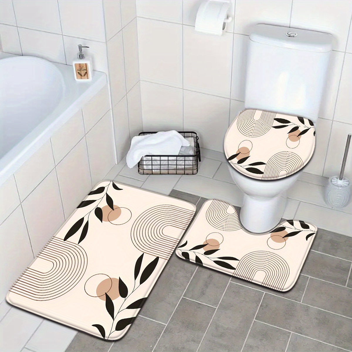 3-piece elegant bathroom floor - Zara Home Bathroom Set review and price