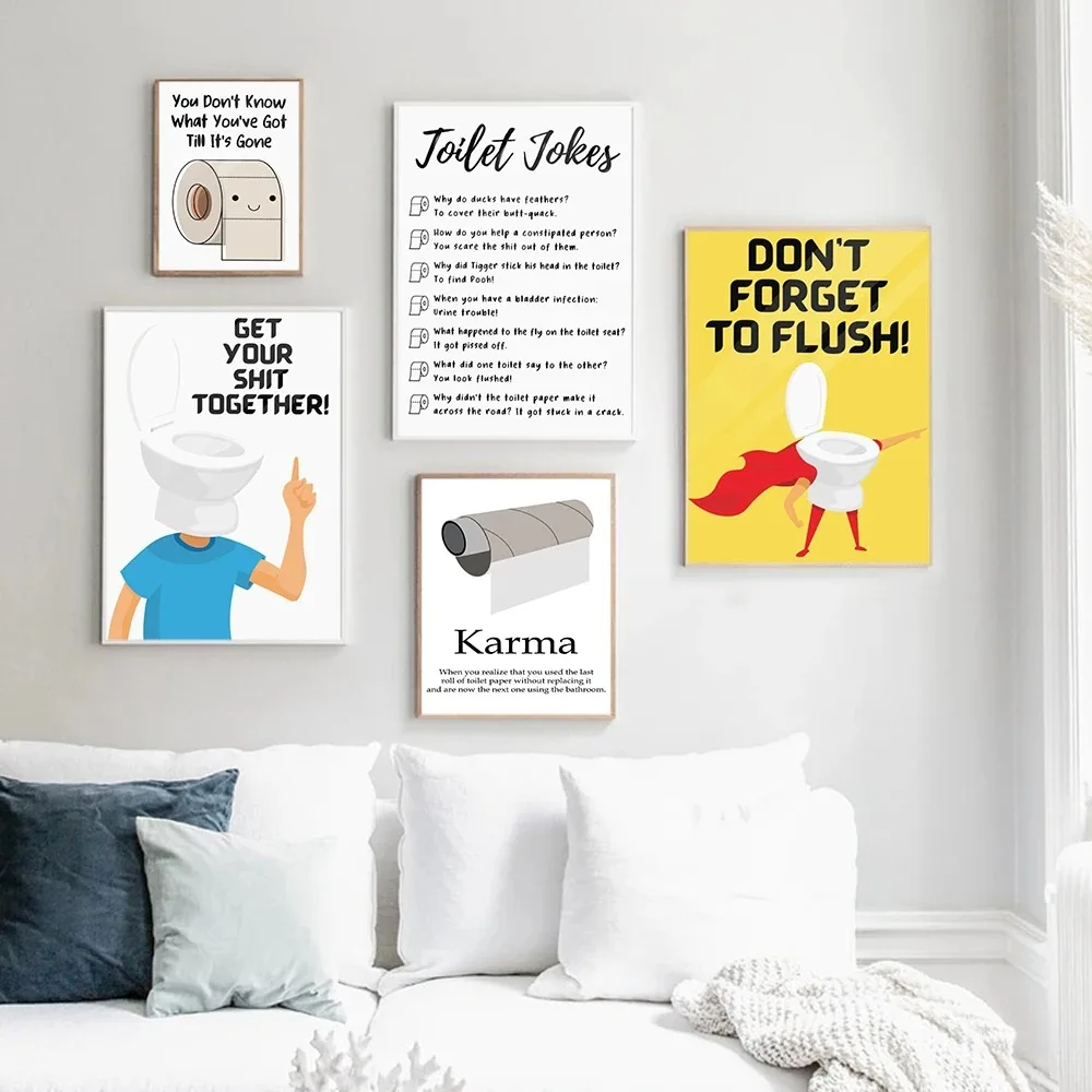 Karma Bathroom Rules Art Quote - Home Bathroom Quotes review and price