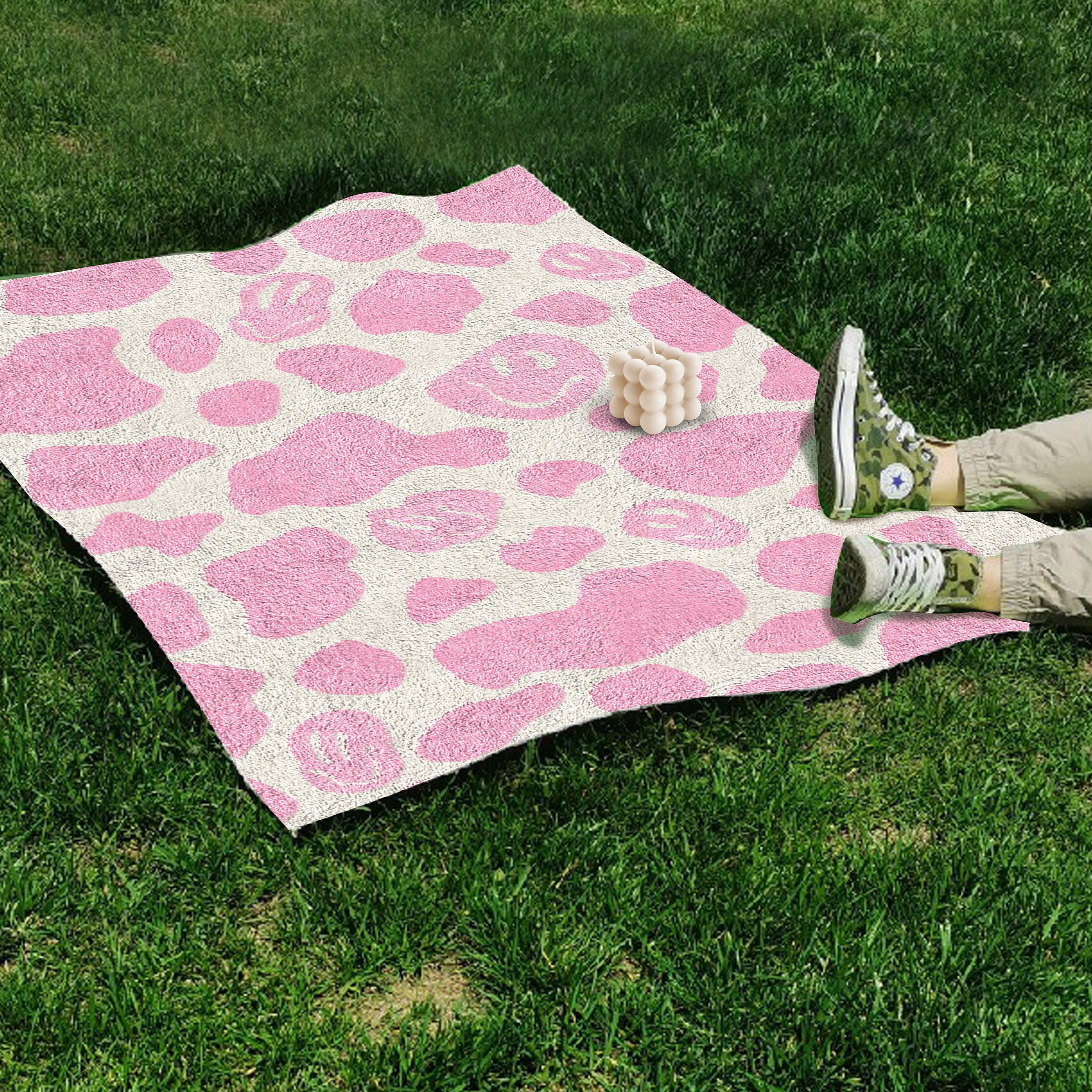 Pink Smile Cow Print Carpet  F - Japan Bathroom.Home review and price