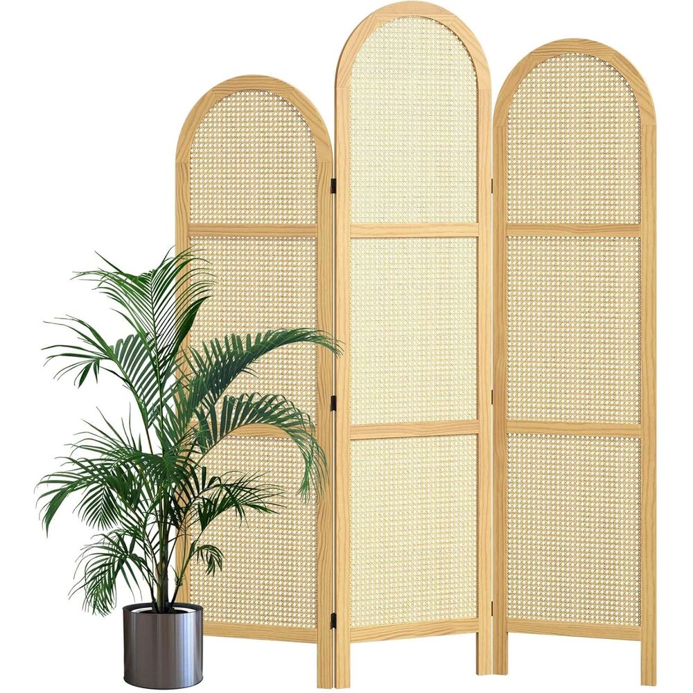 Natural Wave 3-Panel Rattan Ro - Home For Bathroom review and price